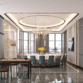 新中式包间3D模型下载